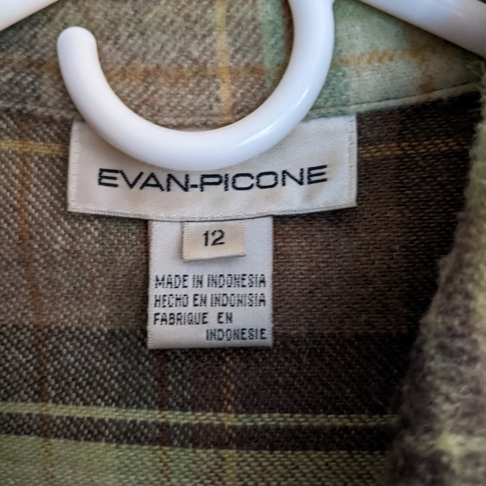 Evan Picone Wool Blend Zip Up Jacket Perfect for Fall Women's 12 - Picture 6 of 7